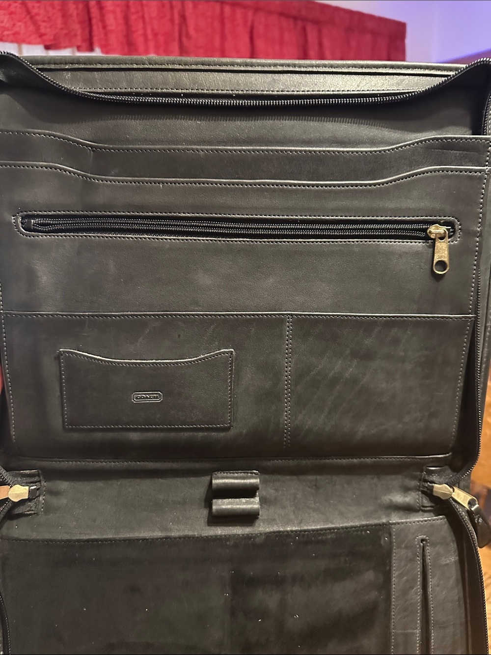 Coach Black Leather Portfolio Organizer - Picture 3 of 6
